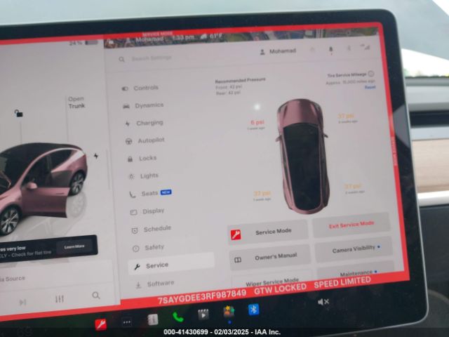 7SAYGDEE3RF987849 Tesla Model Y Long Range Dual Motor All-wheel Drive