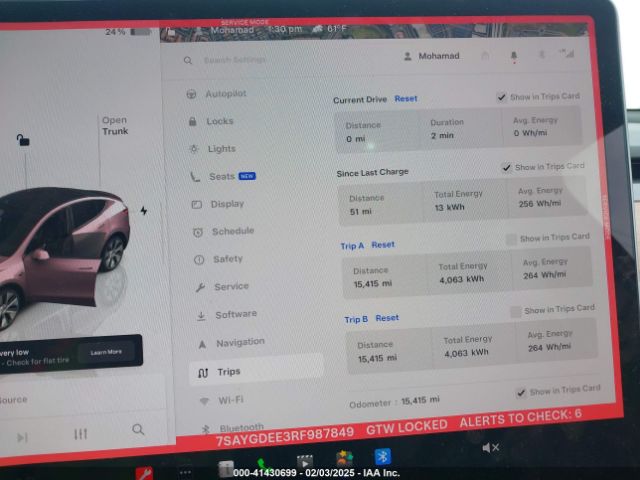 7SAYGDEE3RF987849 Tesla Model Y Long Range Dual Motor All-wheel Drive