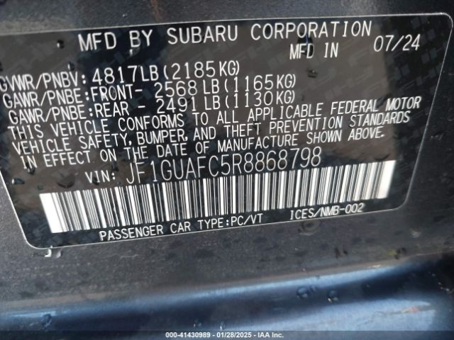 JF1GUAFC5R8868798 Subaru Impreza Sport 5-door