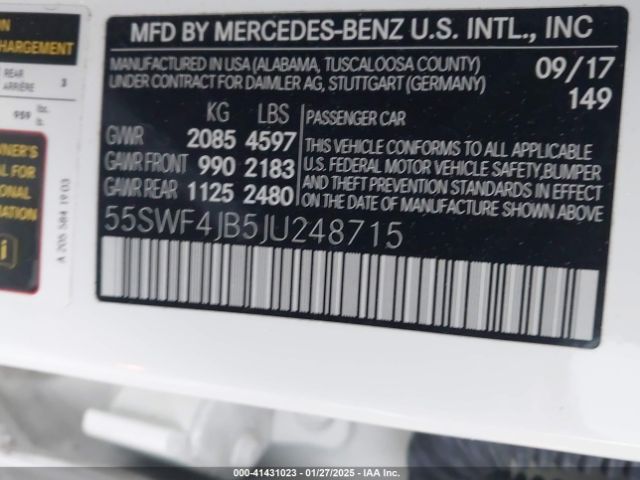 2018 MERCEDES-BENZ C 300 55SWF4JB5JU248715 Photo 8