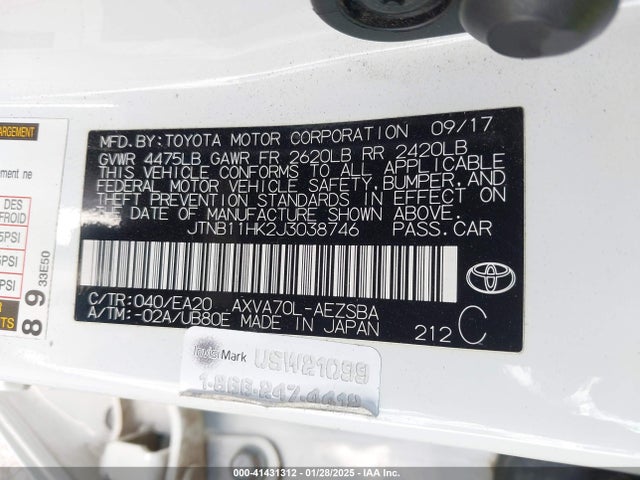 Toyota CAMRY SE 2018 JTNB11HK2J3038746 Image 9
