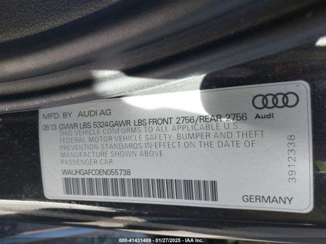 2014 AUDI A6 WAUHGAFC0EN055738 Photo 8