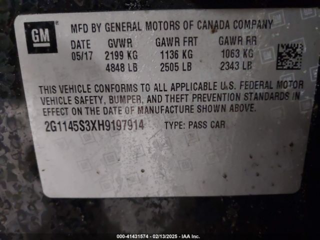 2G1145S3XH9197914 Chevrolet IMPALA 2LZ