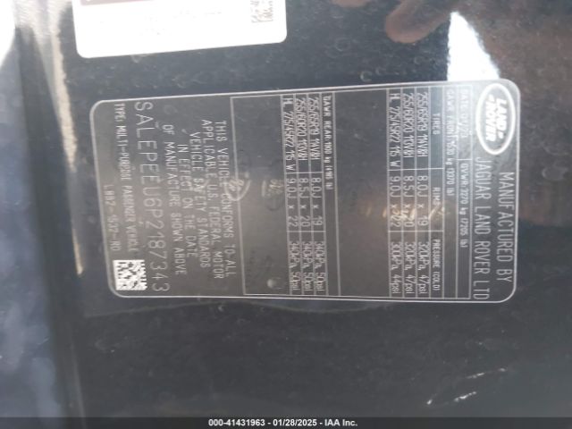 SALEPEEU6P2187343 Land Rover Defender 110 Se