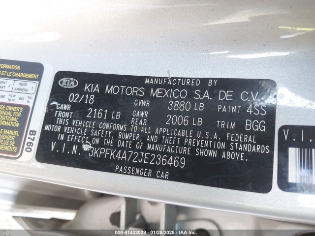KIA FORTE LX 2018 3KPFK4A72JE236469 Image 9