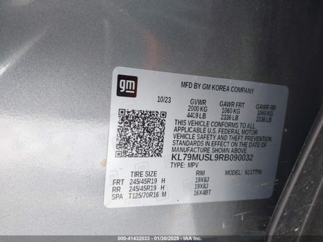 KL79MUSL9RB090032 Chevrolet Trailblazer Awd Rs
