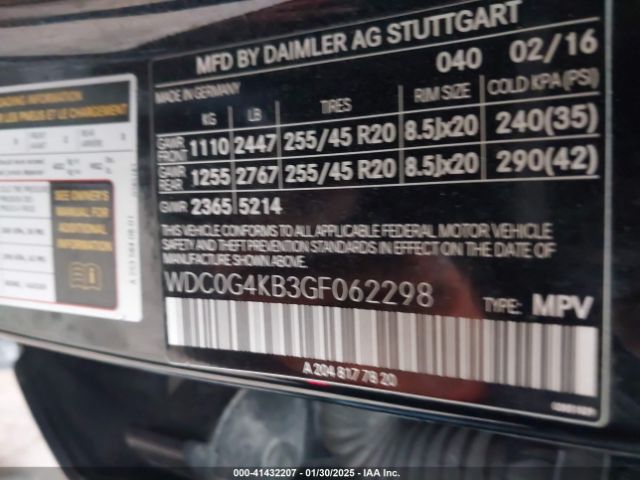 WDC0G4KB3GF062298 Mercedes-Benz Glc 300 4matic