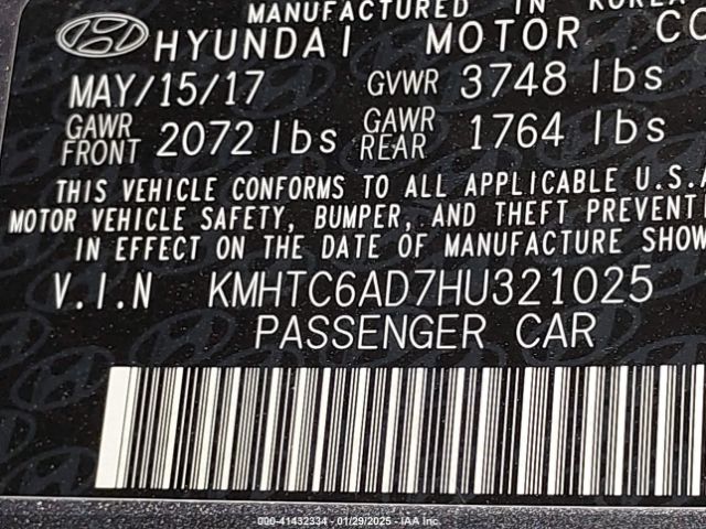 KMHTC6AD7HU321025 Hyundai Veloster Value Edition