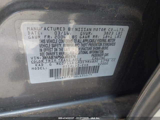 Nissan SENTRA SV 2016 3N1AB7AP5GL651174 Image 9