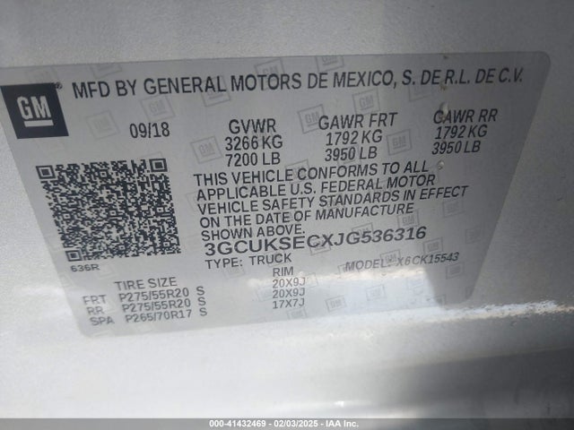 Chevrolet Silverado 1500 2lz 2018 3GCUKSECXJG536316 Image 9