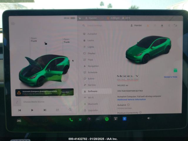 7SAYGDEF5NF407763 Tesla Model Y Performance Dual Motor All-wheel Drive