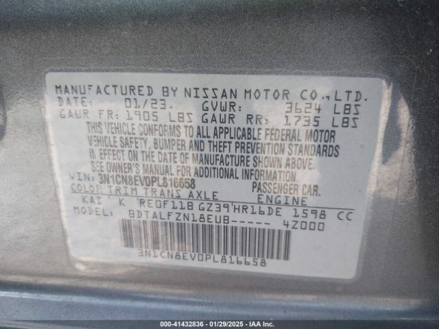 3N1CN8EV0PL816658 Nissan Versa 1.6 Sv Xtronic Cvt