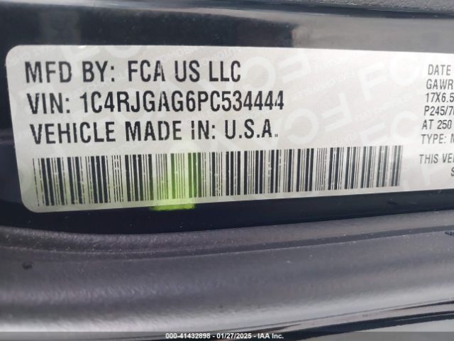 1C4RJGAG6PC534444 Jeep Grand Cherokee Laredo 4x2