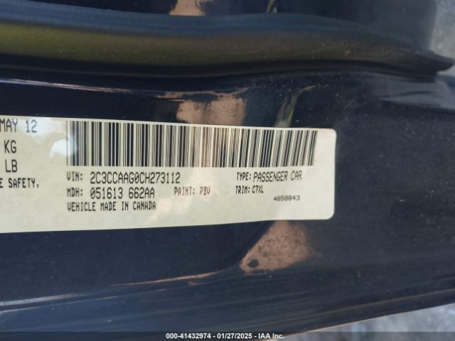 2012 CHRYSLER 300 2C3CCAAG0CH273112 Photo 8