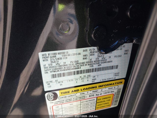 Ford Expedition Xlt Max 2024 1FMJK1H8XREA66663 Image 9