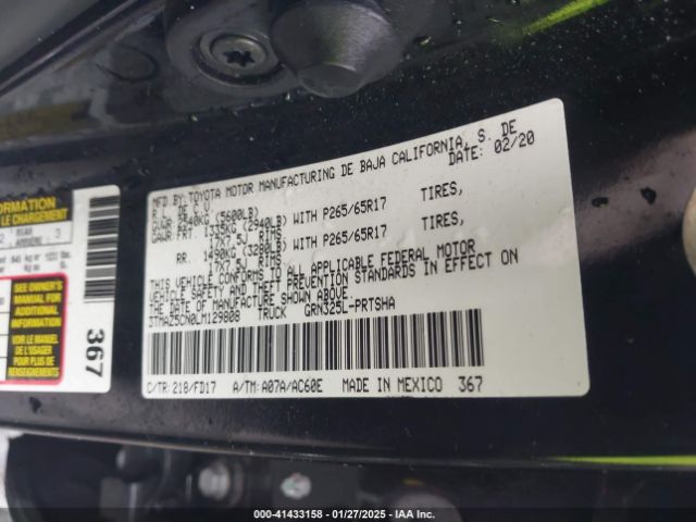 3TMAZ5CN0LM129808 Toyota Tacoma Trd Sport
