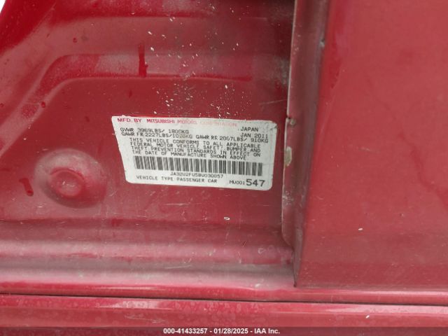 2011 MITSUBISHI LANCER JA32U2FU5BU030057 Photo 8