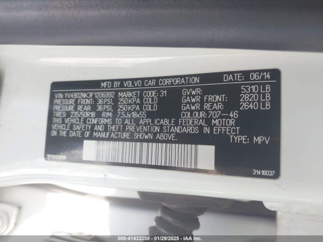 2015 VOLVO XC70 YV4902NK3F1206992 Photo 8