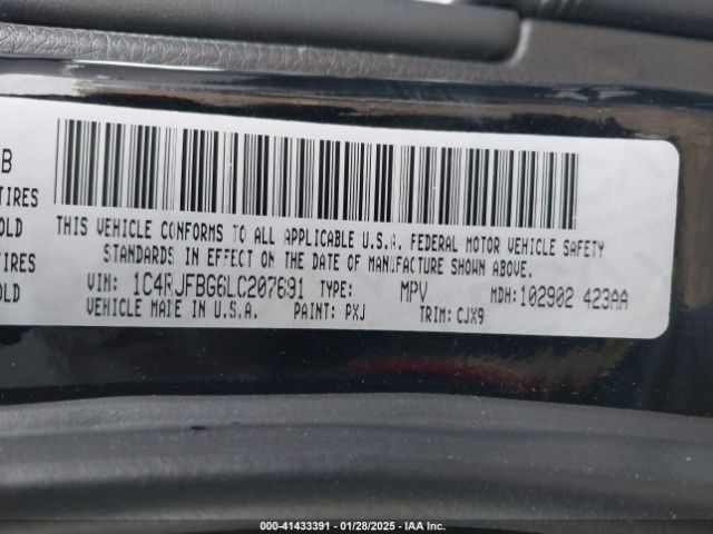 1C4RJFBG6LC207691 Jeep Grand Cherokee Limited 4x4