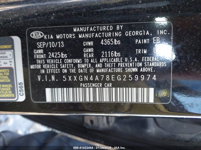 KIA OPTIMA EX 2014 5XXGN4A78EG259974 Image 9