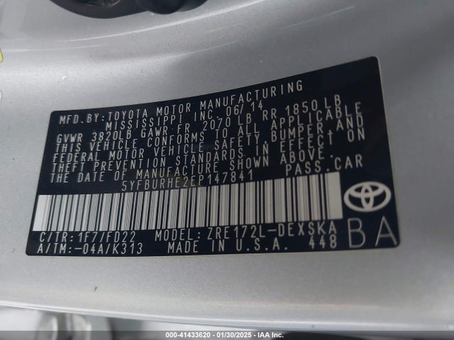Toyota Corolla S Plus 2014 5YFBURHE2EP147841 Image 9