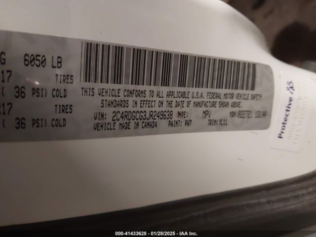 2018 DODGE GRAND CARAVAN 2C4RDGCG3JR249638 Photo 8