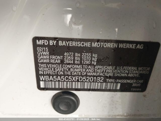 WBA5A5C5XFD520132 BMW 528I