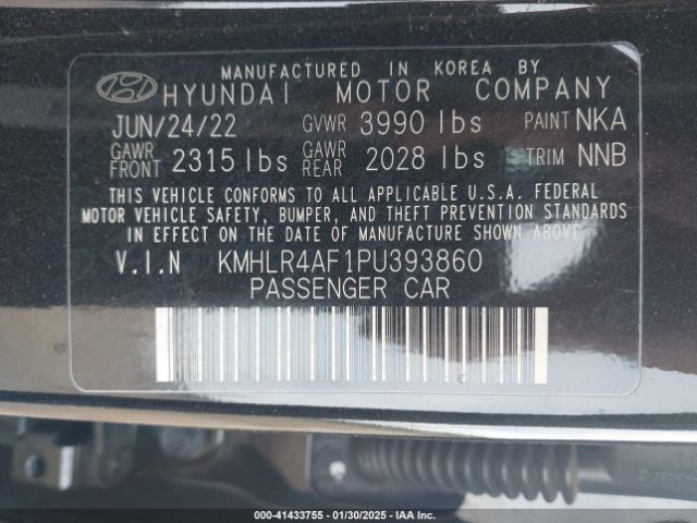 KMHLR4AF1PU393860 Hyundai Elantra N Line
