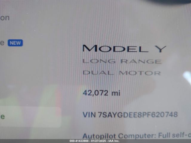 7SAYGDEE8PF620748 Tesla 2023