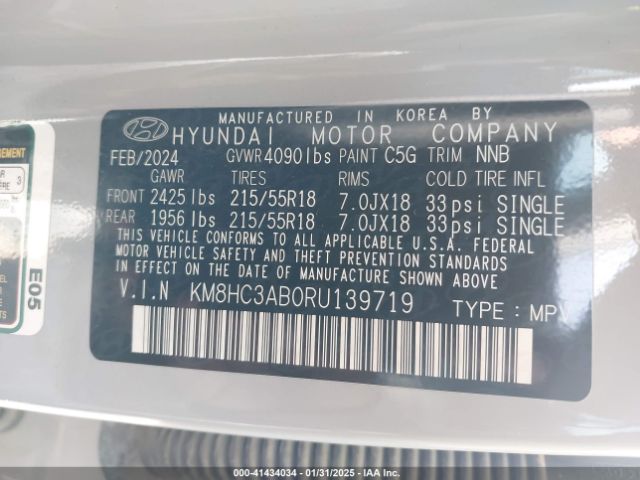 2024 HYUNDAI KONA KM8HC3AB0RU139719 Photo 8