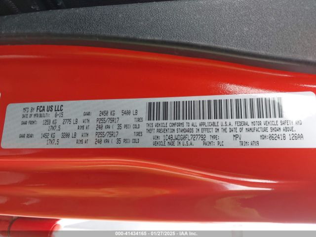 1C4BJWDG0FL727792 Jeep Wrangler Unlimited Sport