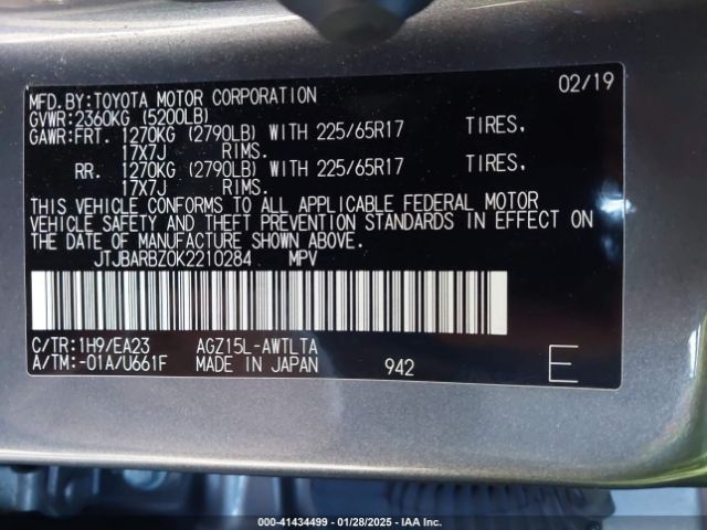 JTJBARBZ0K2210284 Lexus NX 300