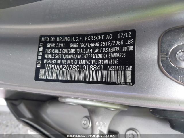 2012 PORSCHE PANAMERA WP0AA2A78CL018841 Photo 8