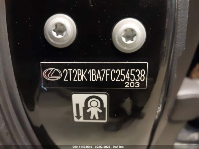 2T2BK1BA7FC254538 Lexus RX 350