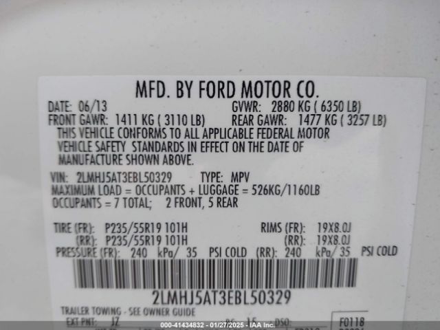2LMHJ5AT3EBL50329 Lincoln Mkt Ecoboost