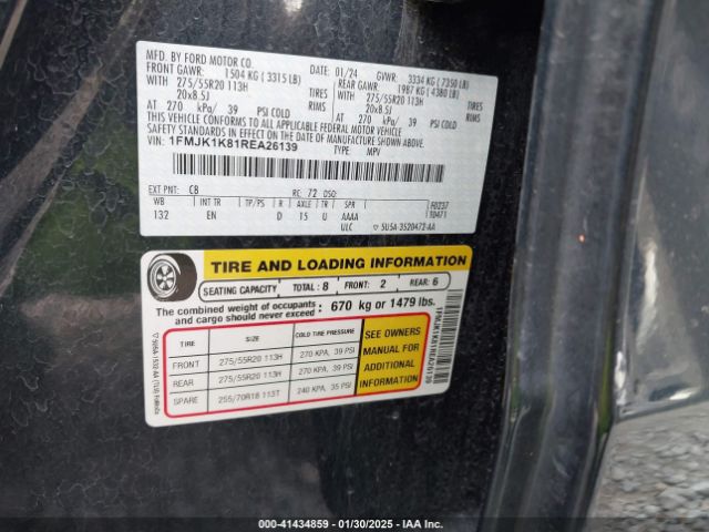 1FMJK1K81REA26139 Ford Expedition Limited Max