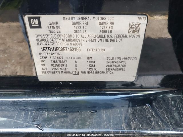 1GTR1UEC8EZ163156 GMC Sierra 1500 Sle