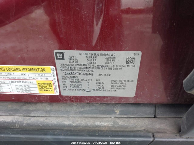 Chevrolet Traverse 1lt 2016 1GNKRGKDXGJ200449 Image 9