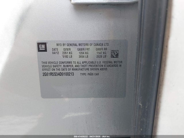 2013 CADILLAC XTS 2G61R5S34D9100213 Photo 8