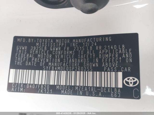 Toyota COROLLA LE 2025 5YFB4MDE0SP260255 Image 9