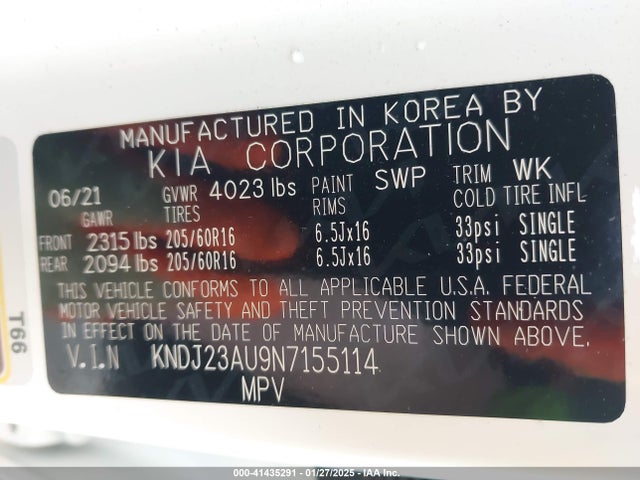 KIA SOUL LX 2022 KNDJ23AU9N7155114 Image 9