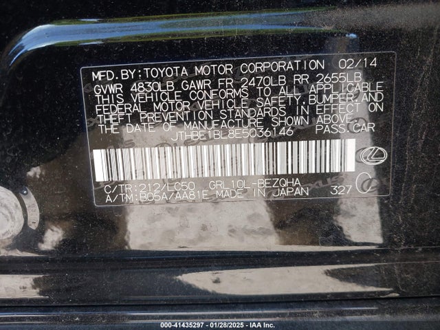 JTHBE1BL8E5036146 Lexus GS 350