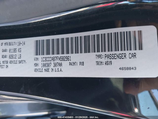1C3CCCAB7FN582961 Chrysler 200 Limited