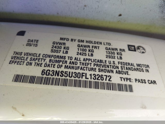 6G3NS5U30FL132672 Chevrolet Caprice Police