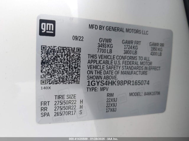 2023 CADILLAC ESCALADE 1GYS4HK98PR165074 Photo 8