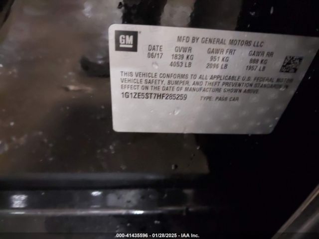 1G1ZE5ST7HF285259 Chevrolet MALIBU 1LT