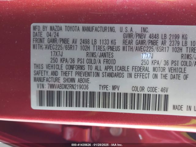 7MMVABDM2RN219036 Mazda Cx-50 2.5 S Premium