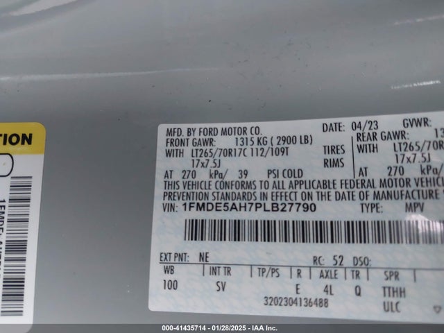 1FMDE5AH7PLB27790 Ford Bronco Black Diamond