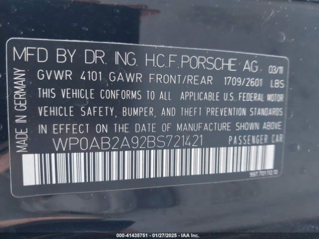 2011 PORSCHE 911 WP0AB2A92BS721421 Photo 8