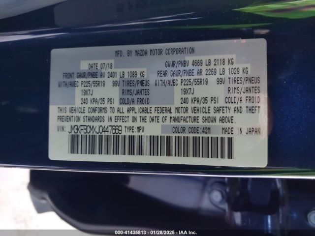 JM3KFBCMXJ0447669 Mazda Cx-5 Touring